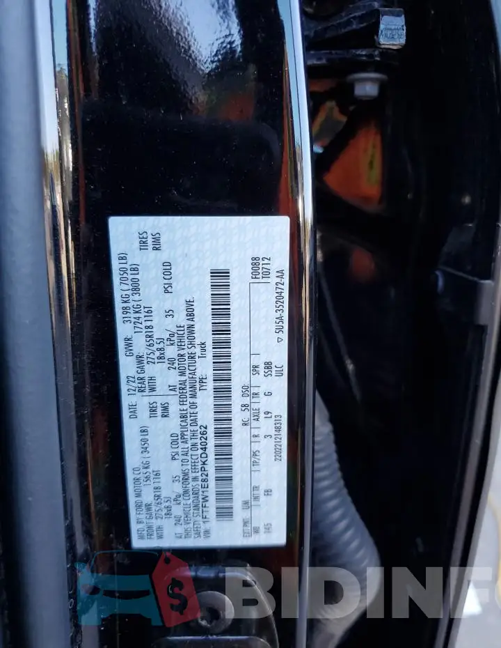 1FTFW1E82PKD40262 Photo# 13