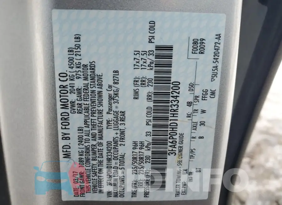 3FA6P0HD1HR334200 Photo# 13