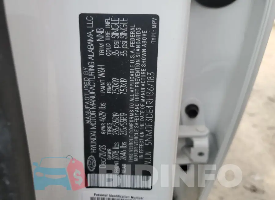5NMJF3DE4RH367183 Photo# 13