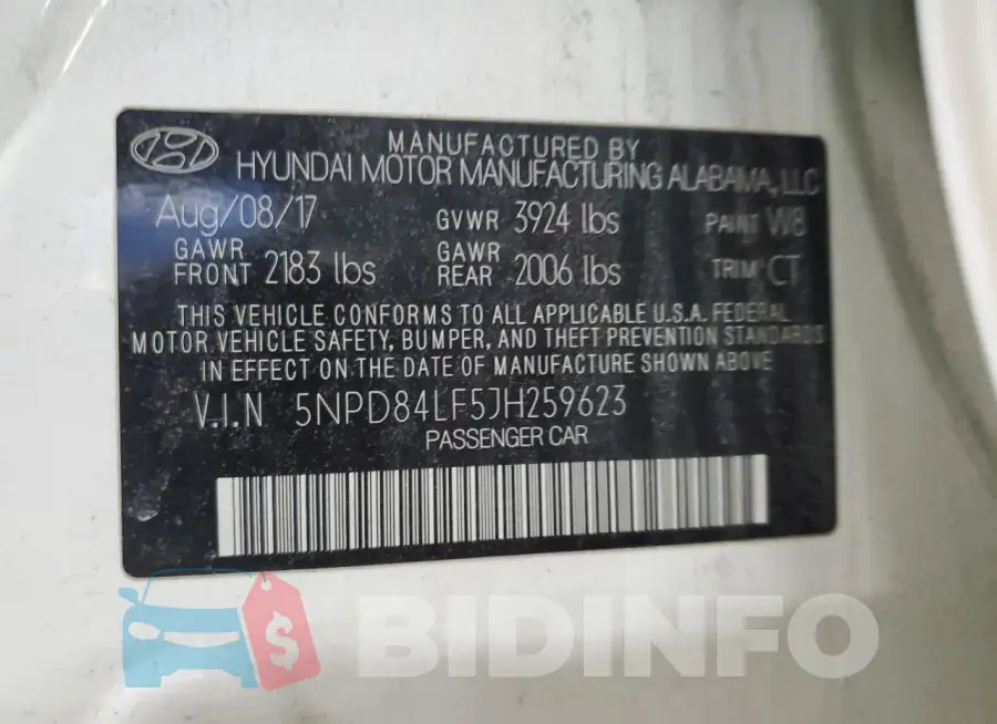5NPD84LF5JH259623 Photo# 12