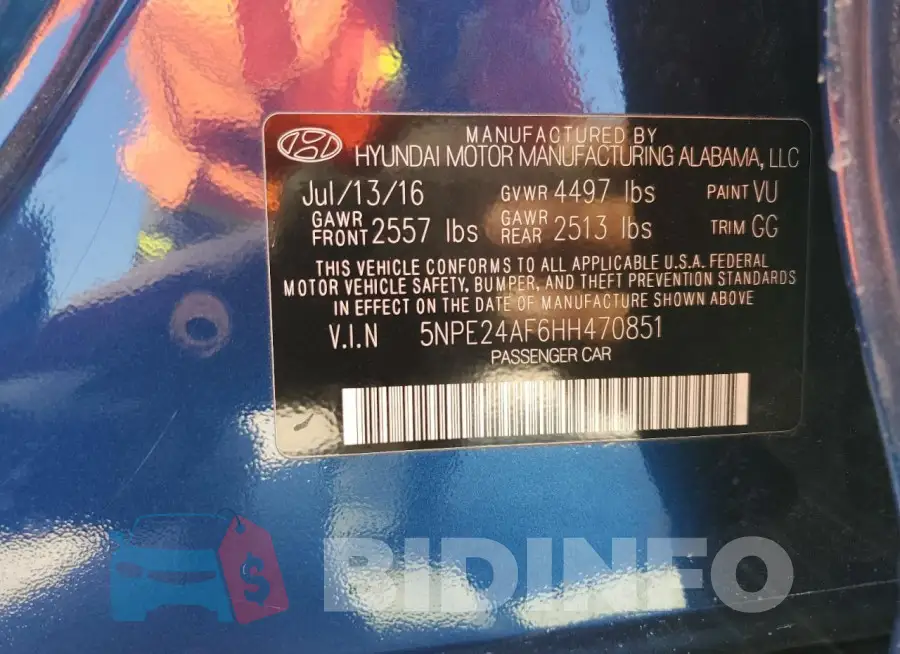 5NPE24AF6HH470851 Photo# 12