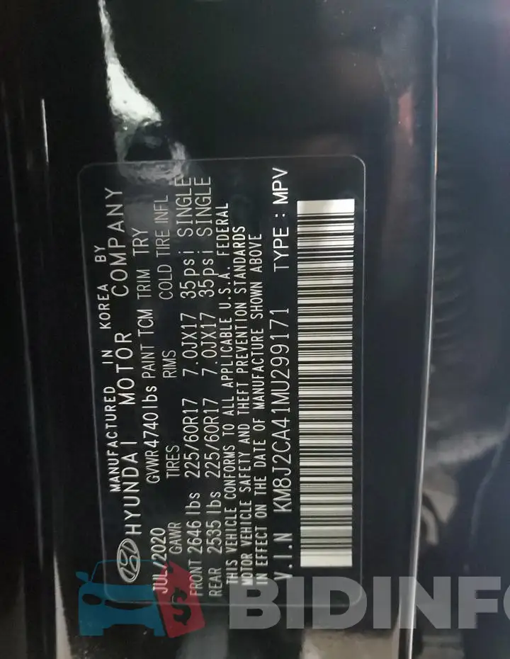 KM8J2CA41MU299171 Photo# 13