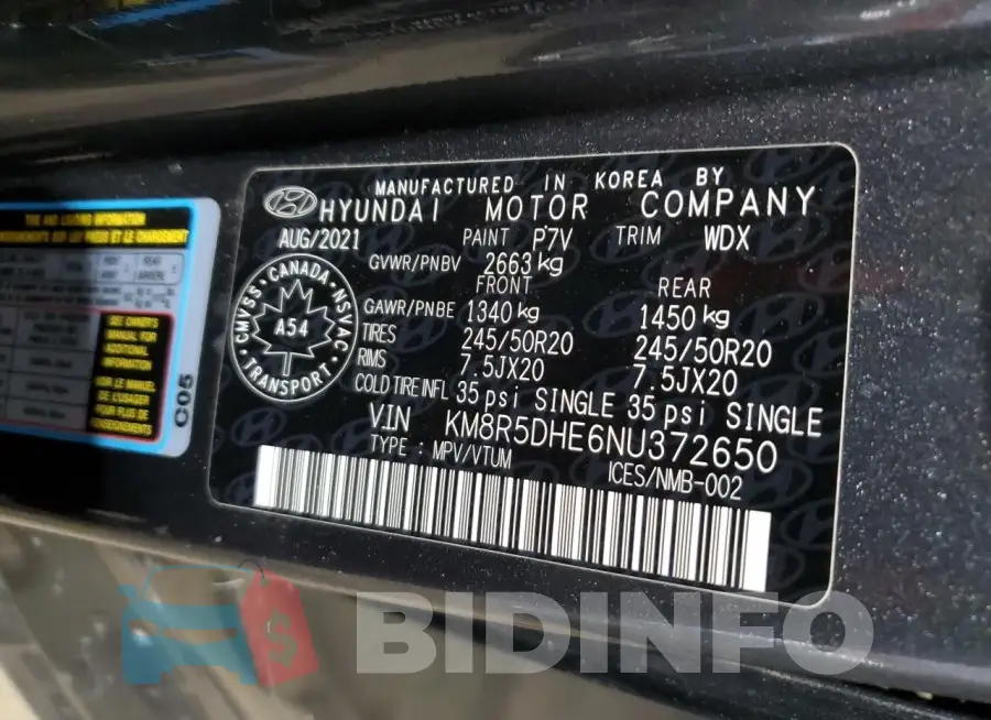 KM8R5DHE6NU372650 Photo# 14