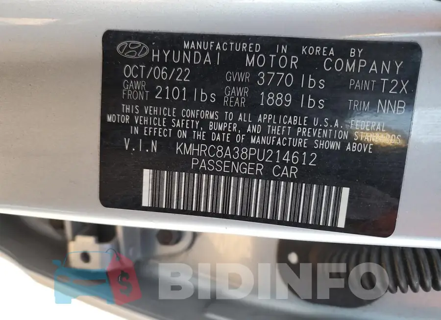 KMHRC8A38PU214612 Photo# 14