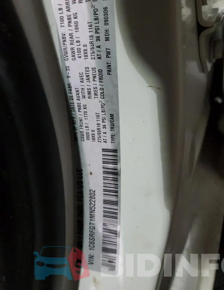 1C6SRFGT1MN522802 Photo# 13