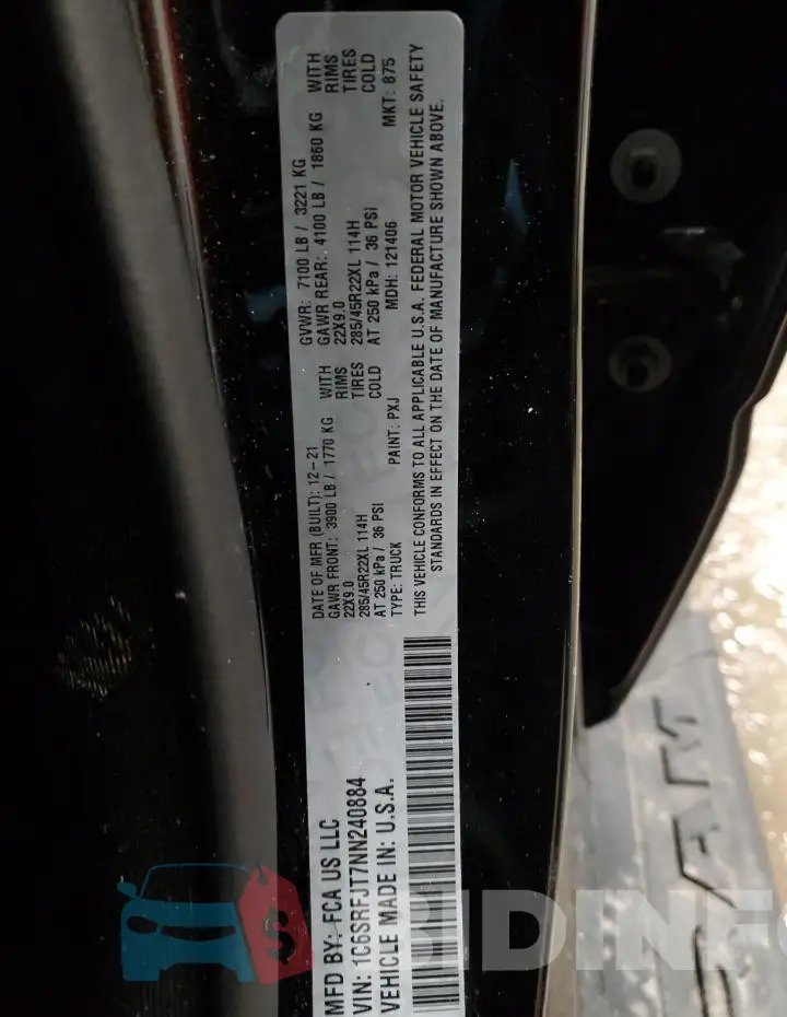 1C6SRFJT7NN240884 Photo# 13