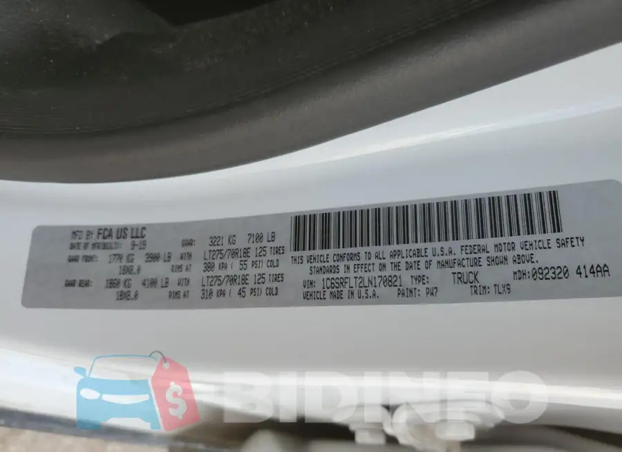 1C6SRFLT2LN170821 Photo# 12