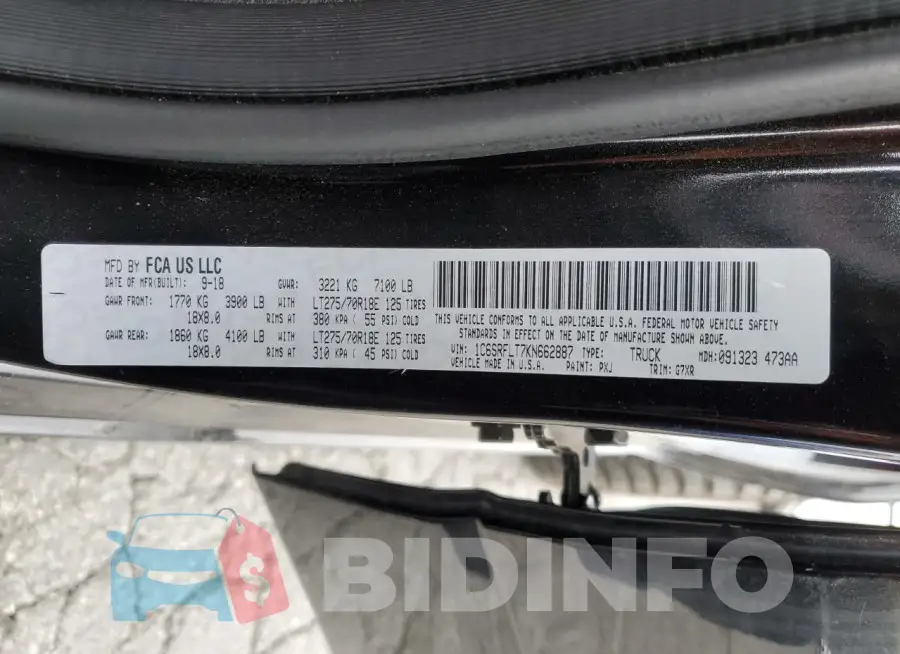 1C6SRFLT7KN662887 Photo# 12