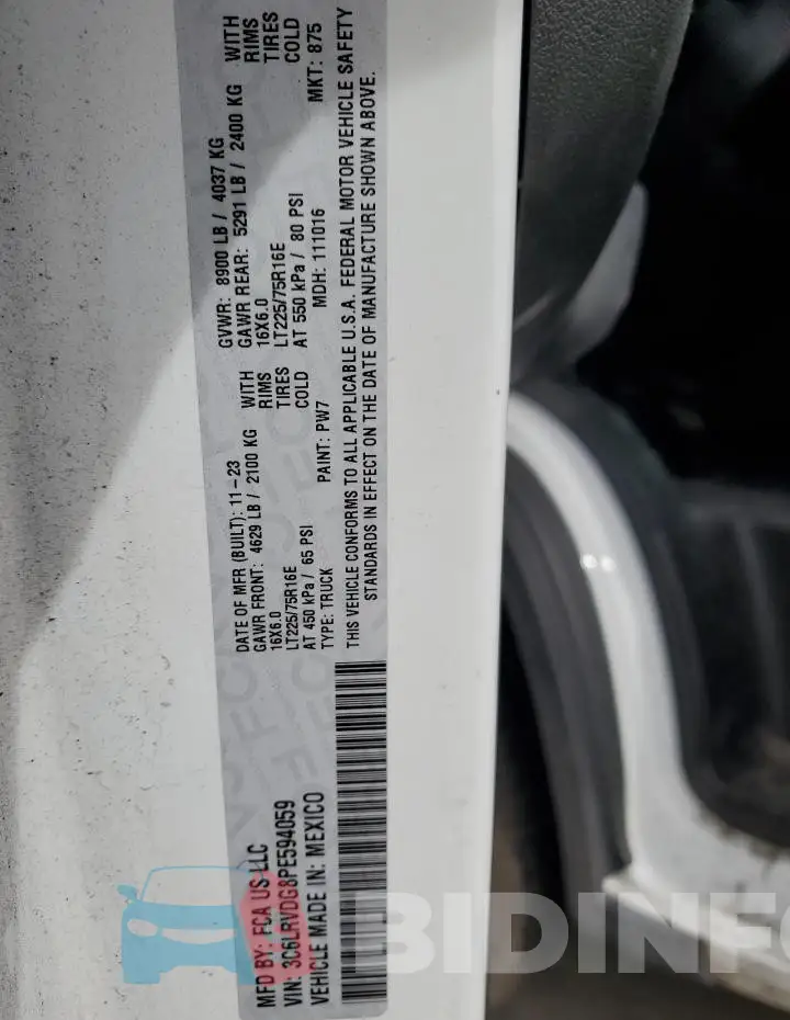 3C6LRVDG8PE594059 Photo# 13