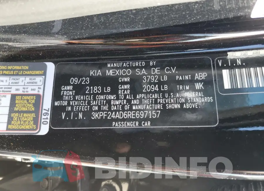 3KPF24AD6RE697157 Photo# 12