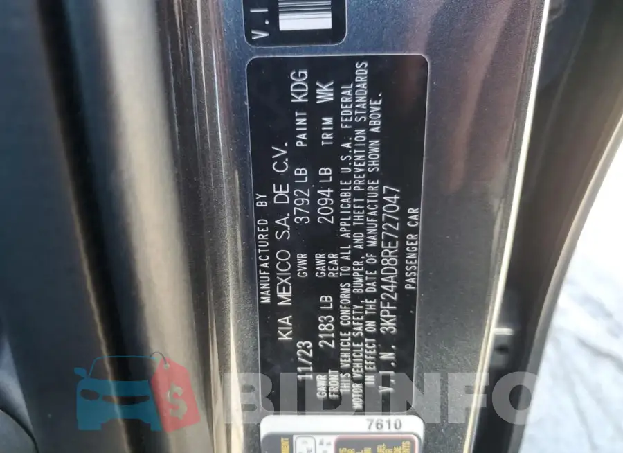 3KPF24AD8RE727047 Photo# 12