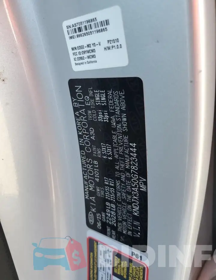 KNDJX3A50G7823444 Photo# 13