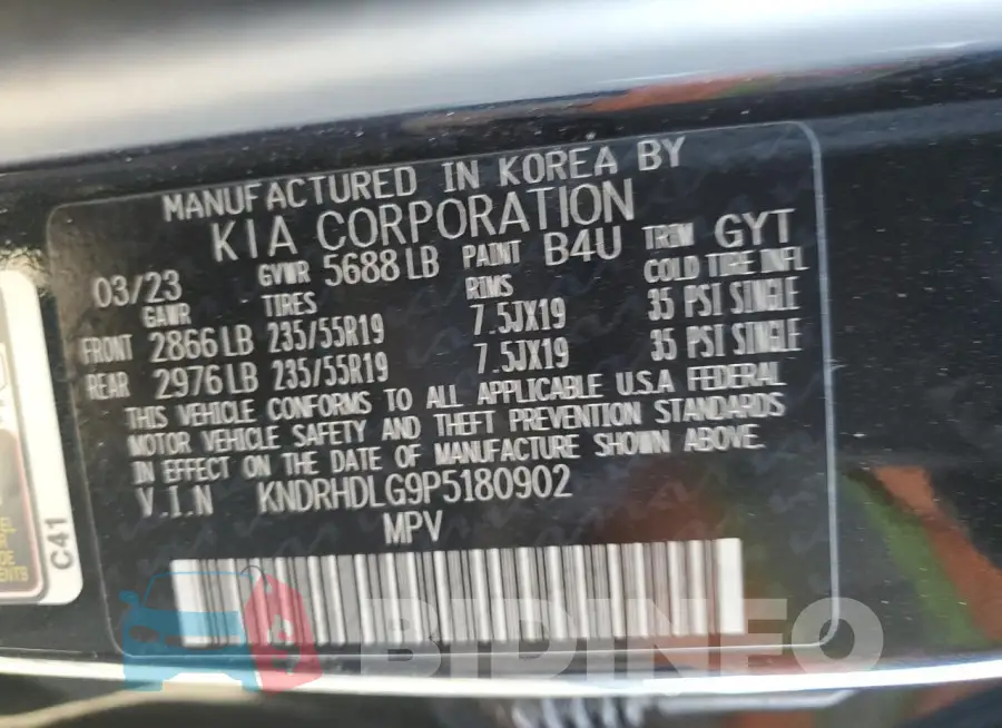 KNDRHDLG9P5180902 Photo# 14
