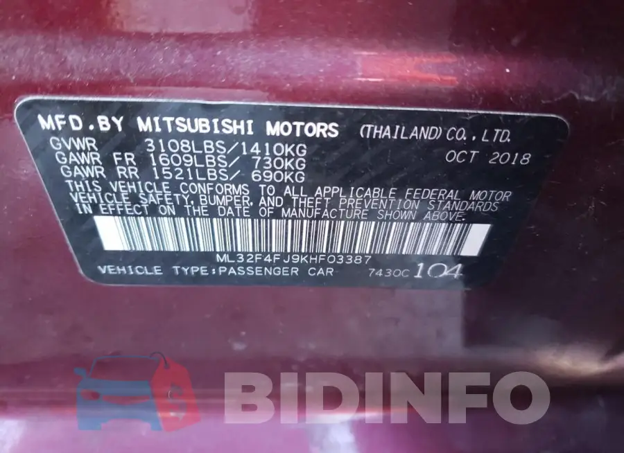 ML32F4FJ9KHF03387 Photo# 12