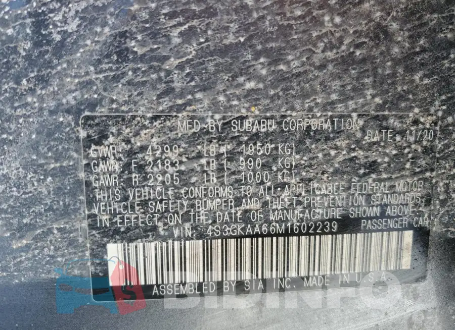 4S3GKAA66M1602239 Photo# 13