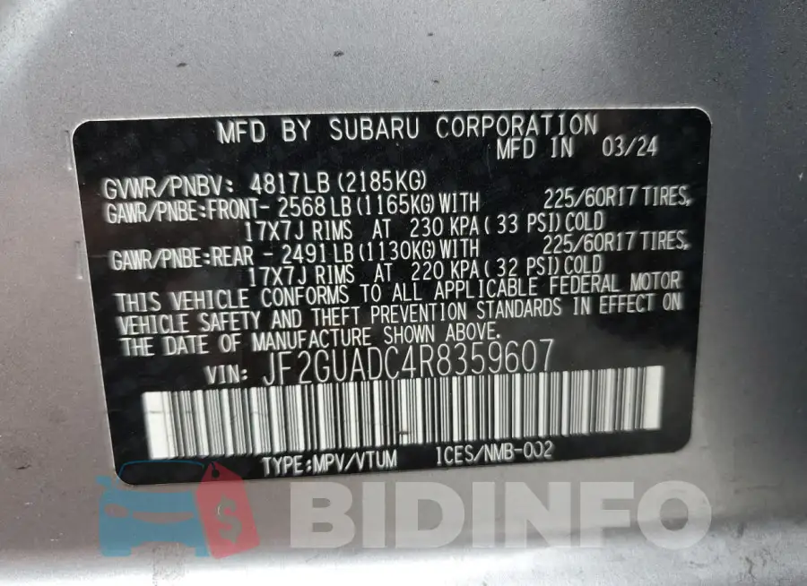 JF2GUADC4R8359607 Photo# 12