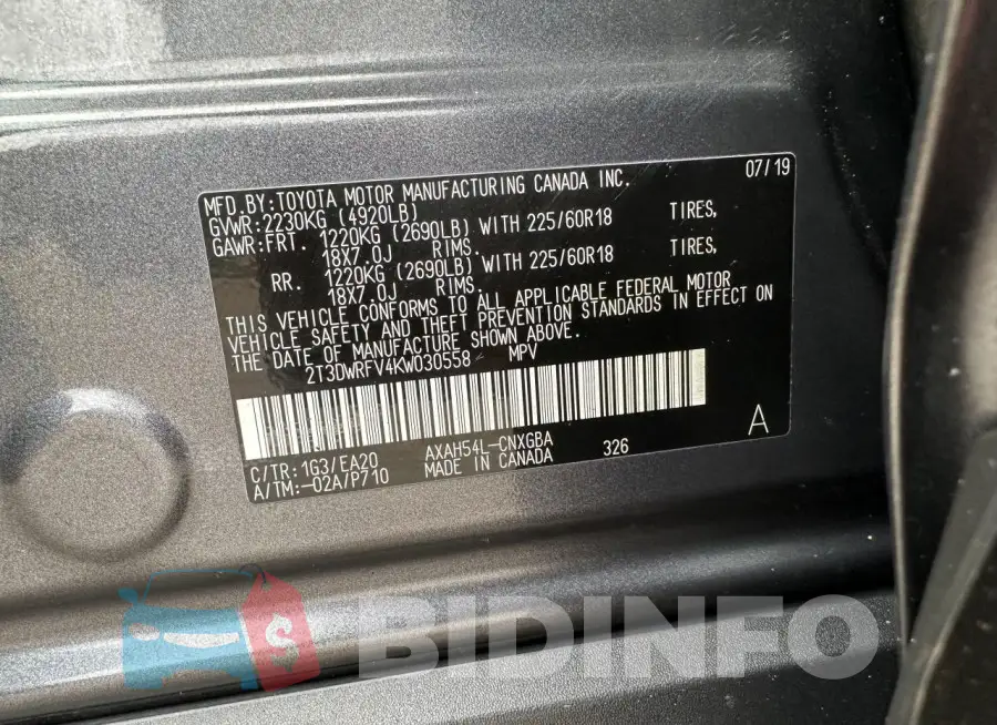 2T3DWRFV4KW030558 Photo# 10