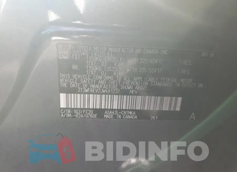 2T3WFREV2JW481237 Photo# 13