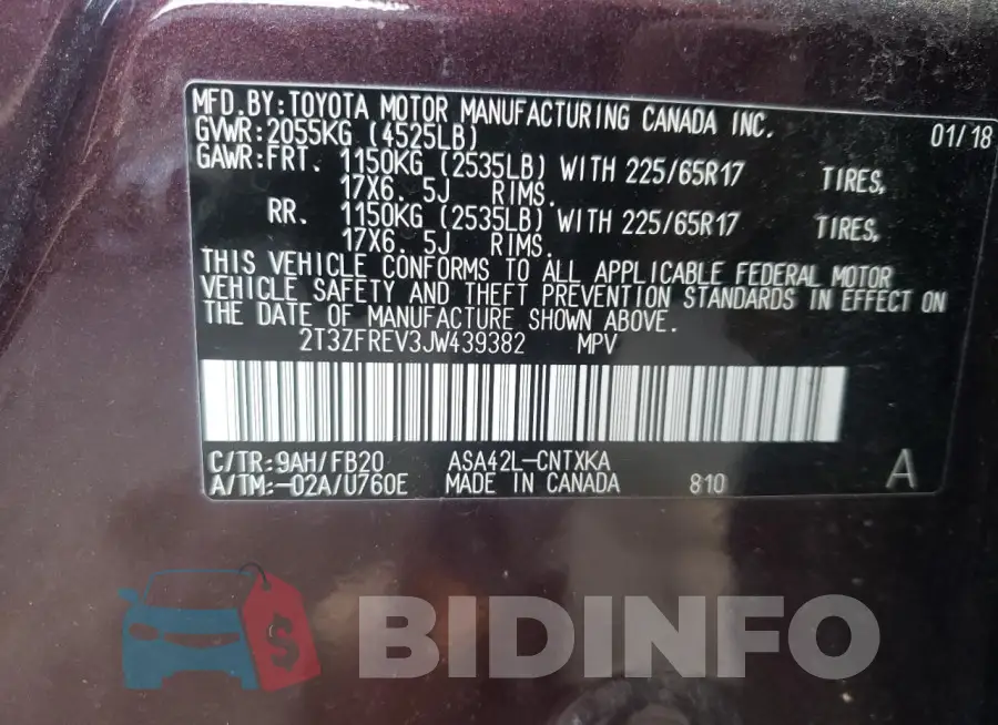 2T3ZFREV3JW439382 Photo# 13