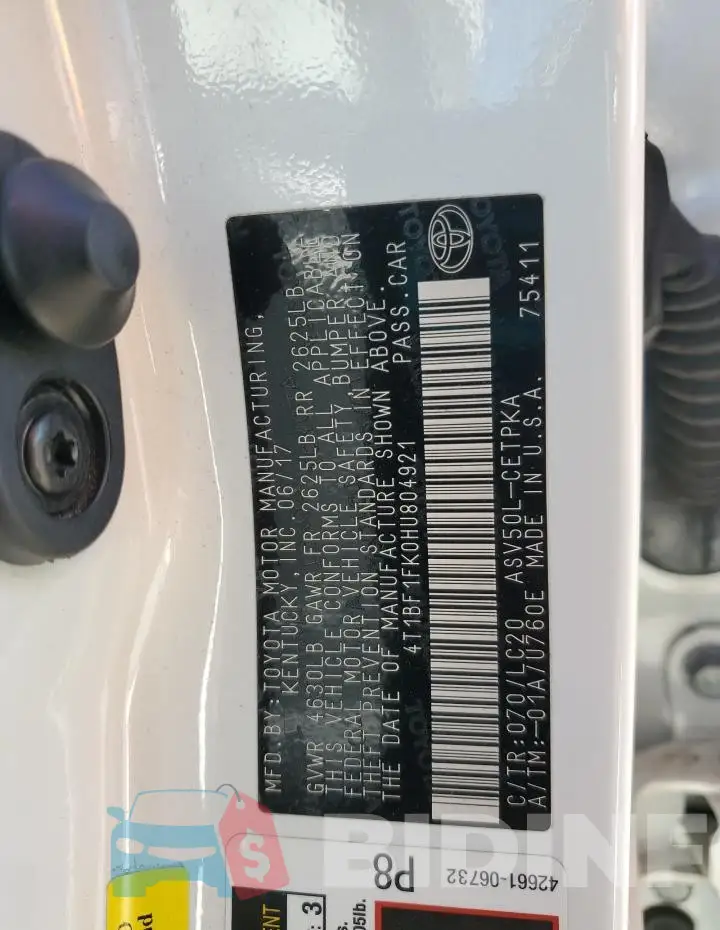 4T1BF1FK0HU804921 Photo# 12