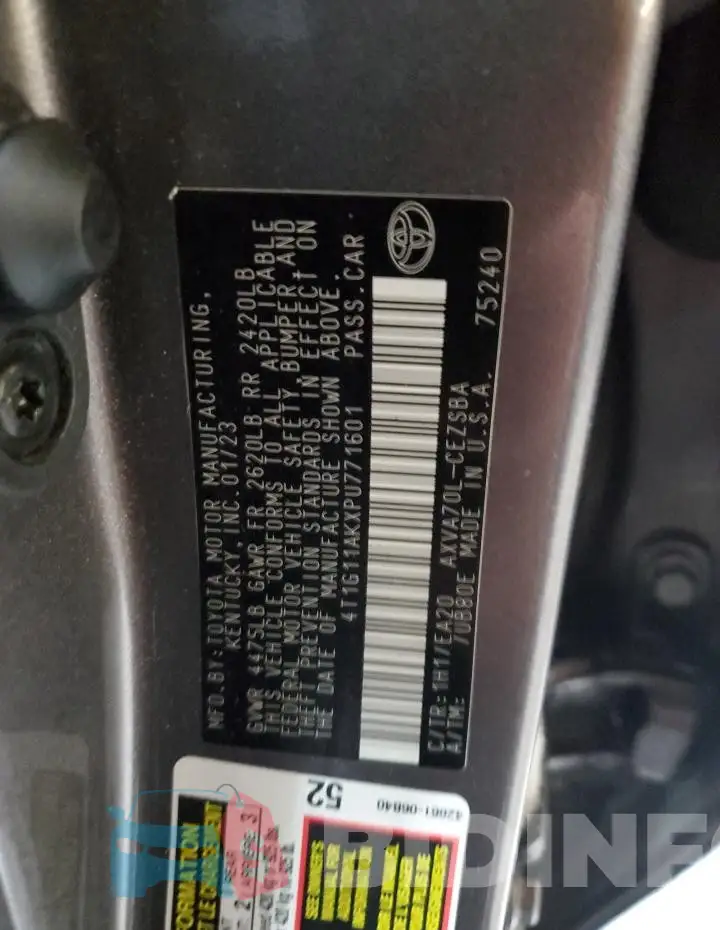 4T1G11AKXPU771601 Photo# 12