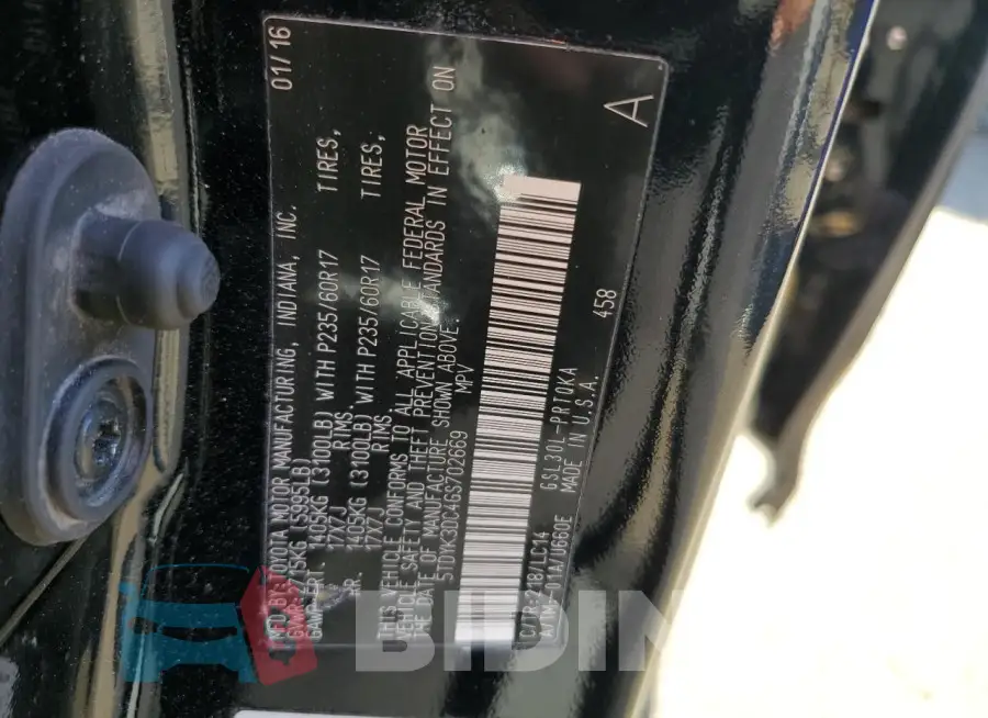 5TDYK3DC4GS702669 Photo# 13