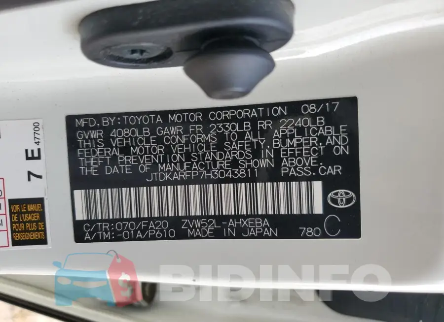 JTDKARFP7H3043811 Photo# 12