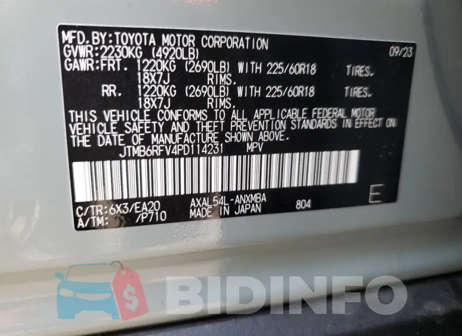 JTMB6RFV4PD114231 Photo# 14