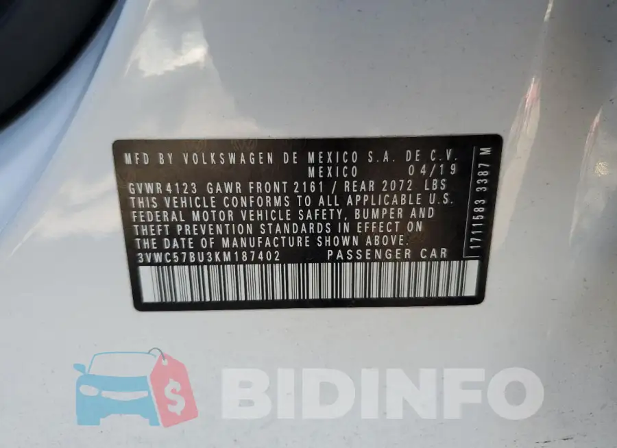 3VWC57BU3KM187402 Photo# 12