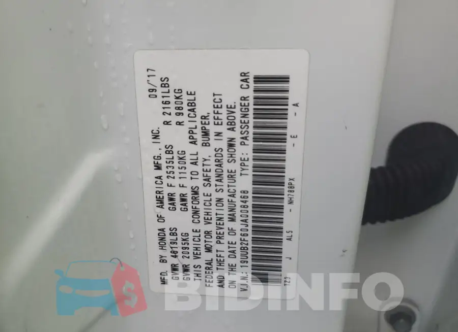 19UUB2F60JA008468 Photo# 12