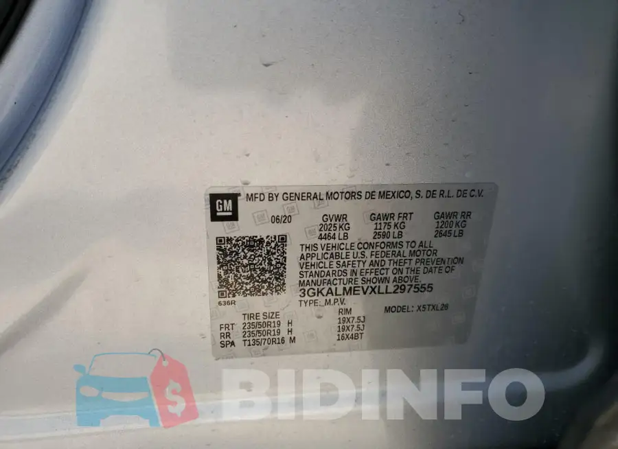3GKALMEVXLL297555 Photo# 12