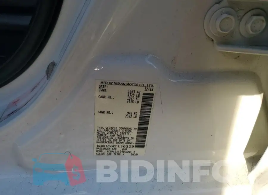 1N4BL4CV5KC156329 Photo# 12