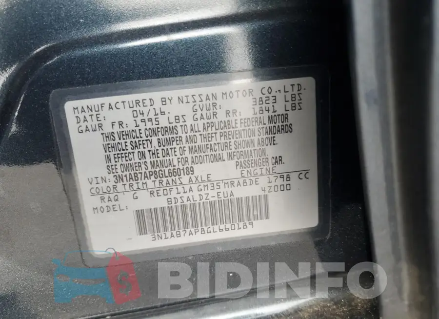 3N1AB7AP8GL660189 Photo# 12