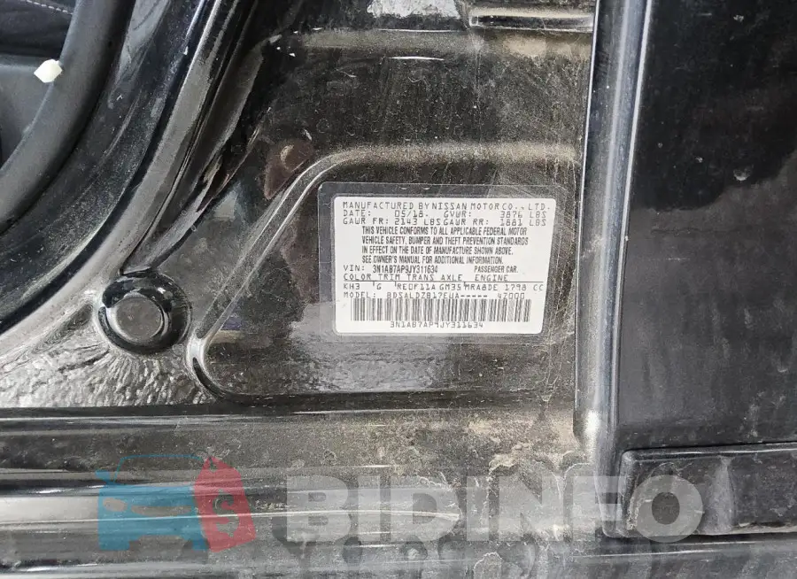 3N1AB7AP9JY311634 Photo# 12
