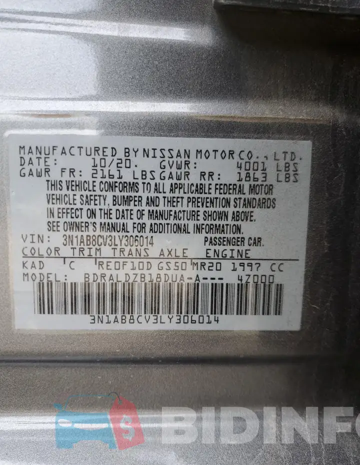 3N1AB8CV3LY306014 Photo# 12