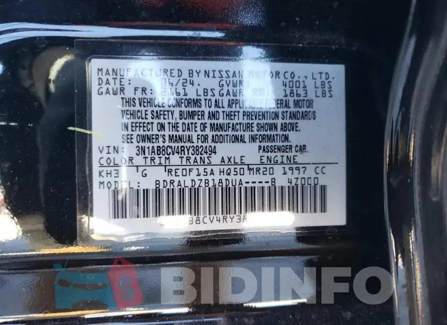 3N1AB8CV4RY382494 Photo# 12