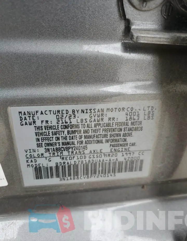 3N1AB8CV8PY240145 Photo# 12