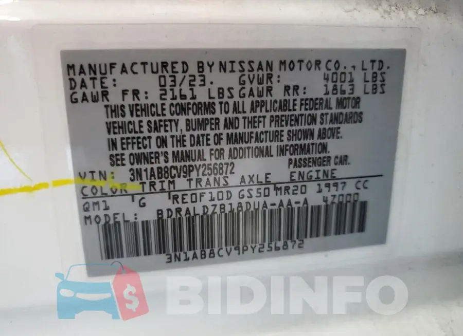 3N1AB8CV9PY256872 Photo# 13