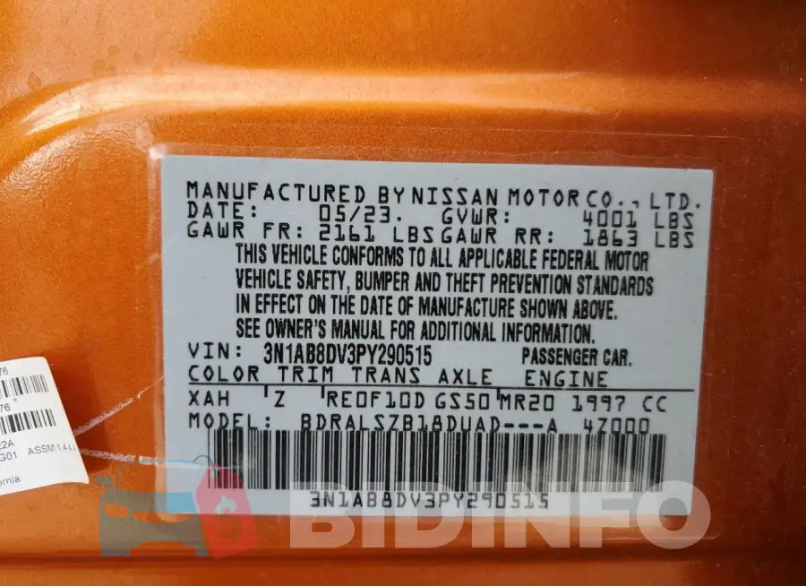 3N1AB8DV3PY290515 Photo# 12