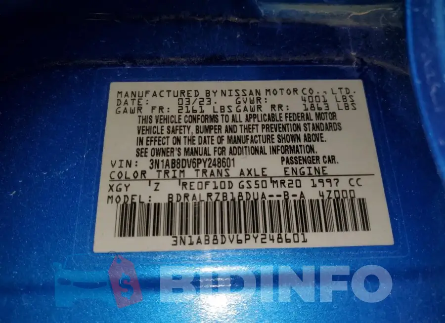 3N1AB8DV6PY248601 Photo# 12