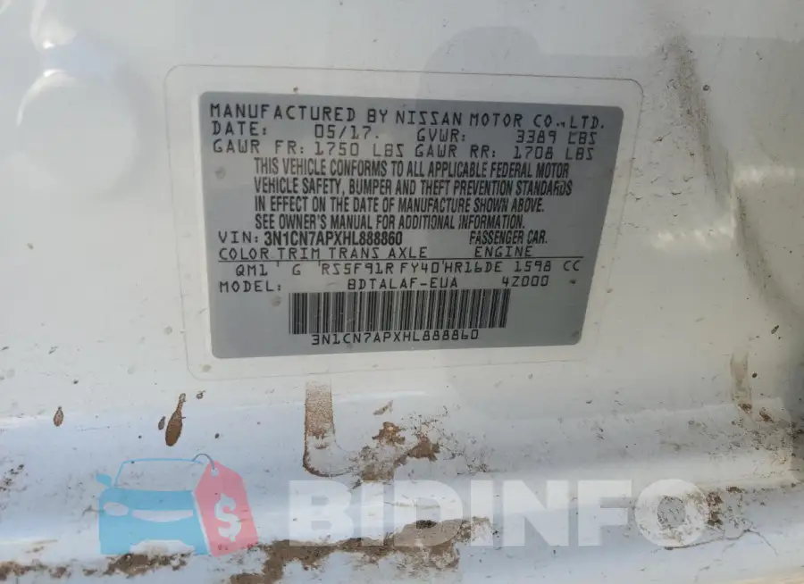 3N1CN7APXHL888860 Photo# 12