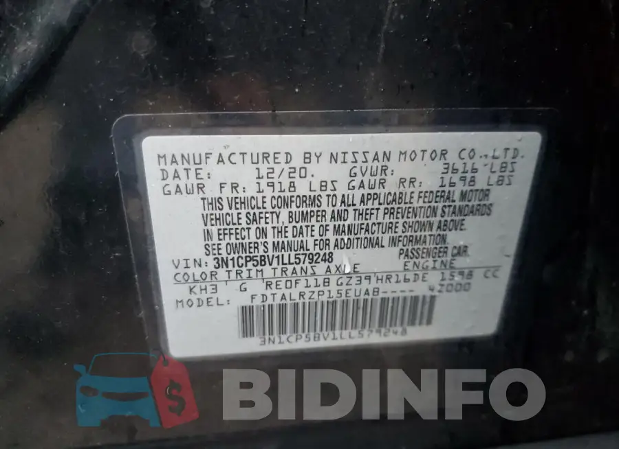 3N1CP5BV1LL579248 Photo# 13