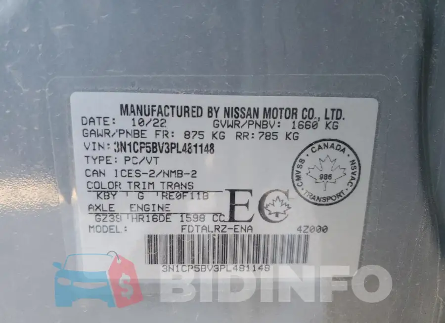 3N1CP5BV3PL481148 Photo# 13