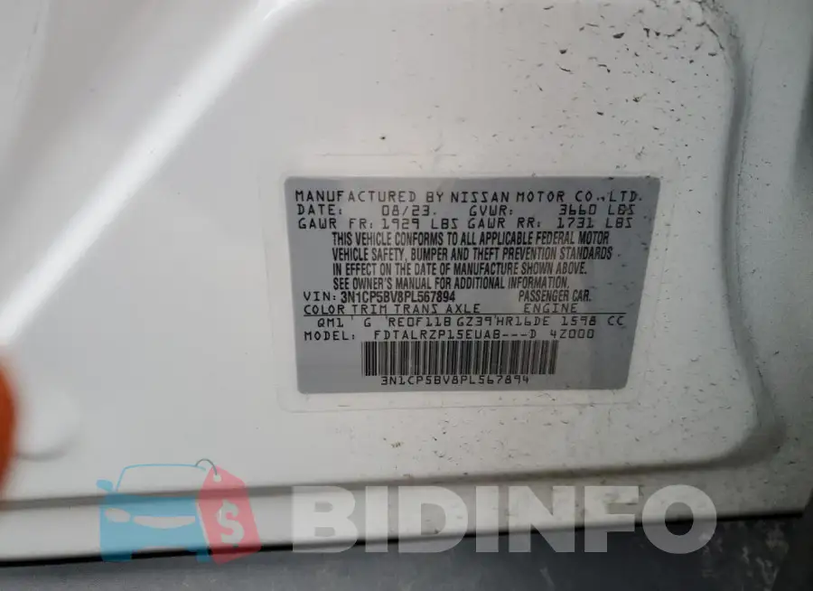3N1CP5BV8PL567894 Photo# 12