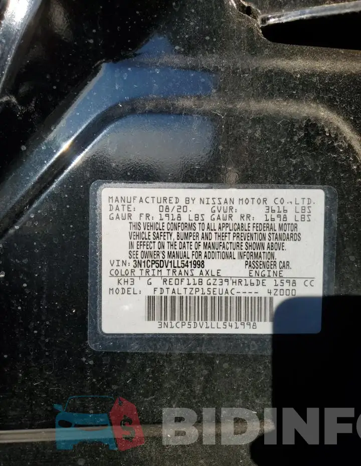 3N1CP5DV1LL541998 Photo# 13