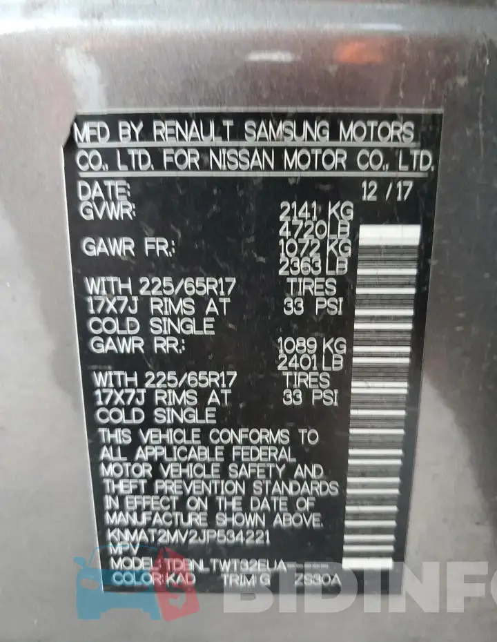 KNMAT2MV2JP534221 Photo# 14