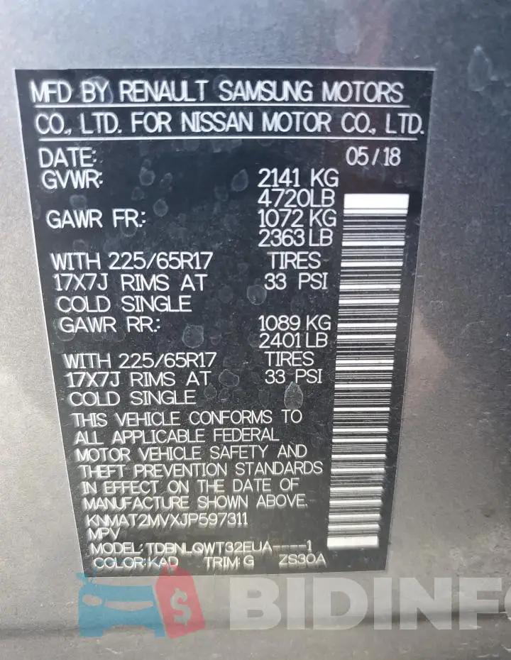 KNMAT2MVXJP597311 Photo# 13