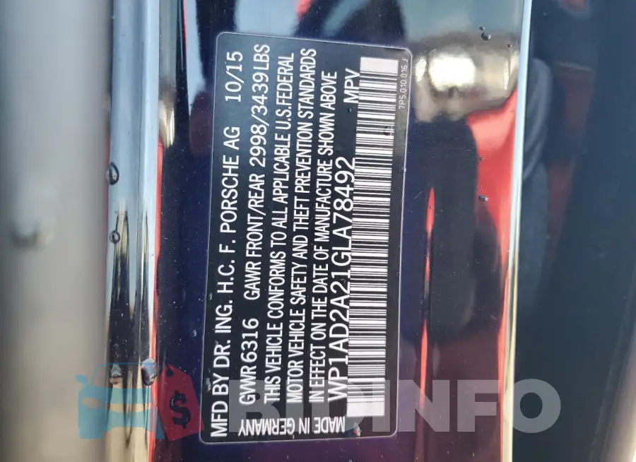 WP1AD2A21GLA78492 Photo# 14