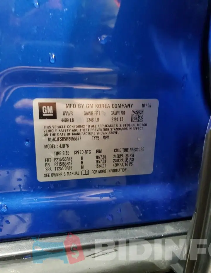 KL4CJFSB5HB055677 Photo# 13