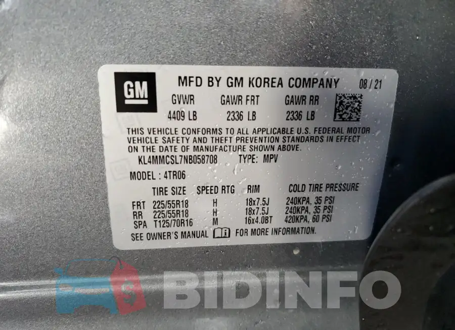KL4MMCSL7NB058708 Photo# 13